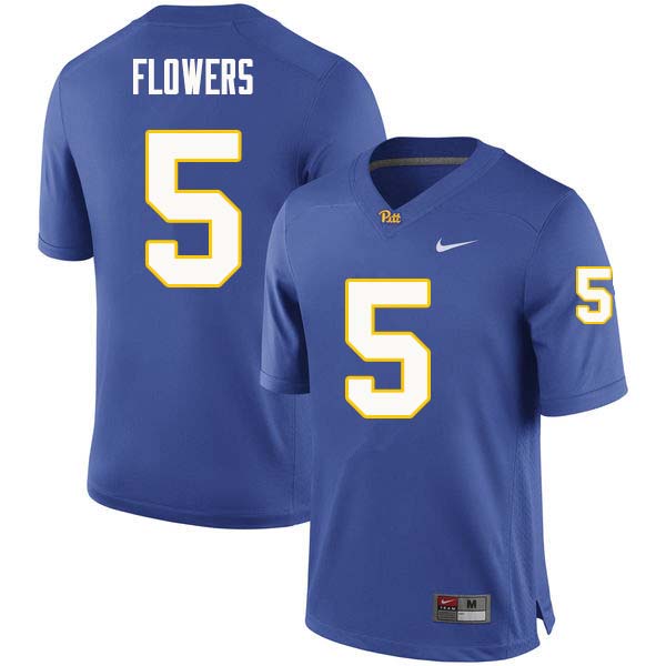 Men #5 Ruben Flowers Pittsburgh Panthers College Football Jerseys Sale-Royal